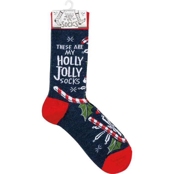 These Are My Holly Jolly Socks for Christmas #100-S407