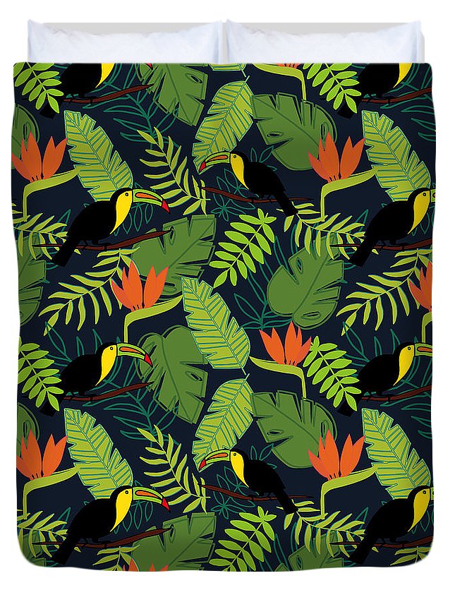 Toucan Jungle Pattern - Duvet Cover
