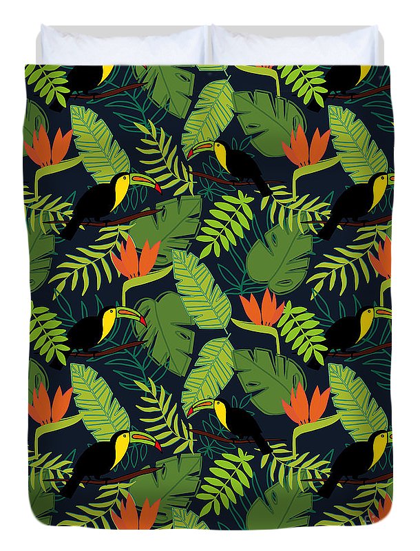 Toucan Jungle Pattern - Duvet Cover