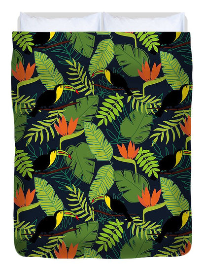 Toucan Jungle Pattern - Duvet Cover