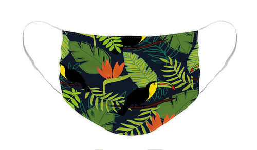 Toucan Jungle Pattern - Face Mask