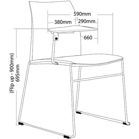 Vinn Chair with Tablet Arm