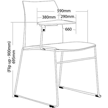 Vinn Chair with Tablet Arm