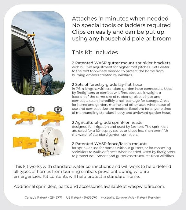 WASP Full Sprinkler Kit – Wildfire-Ready Roof Protection