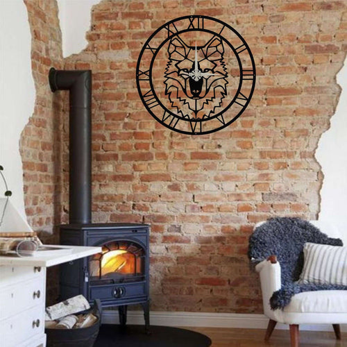 Wolf Clock - Wall Clocks available at Dekadron for $99.90