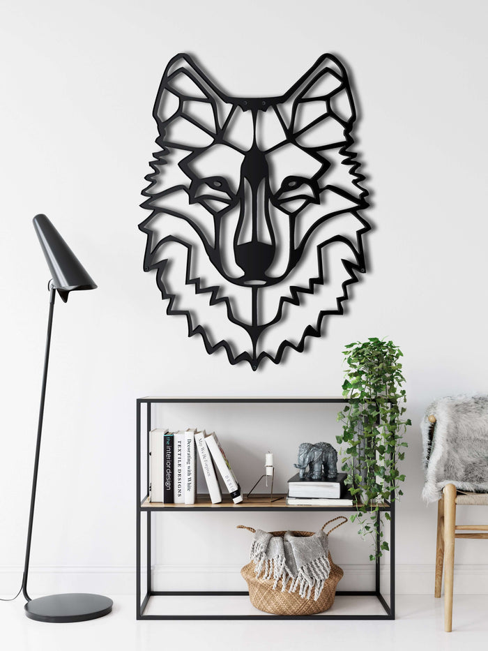 Wolf Head Metal Wall Art - Decor available at Dekadron for $79.90