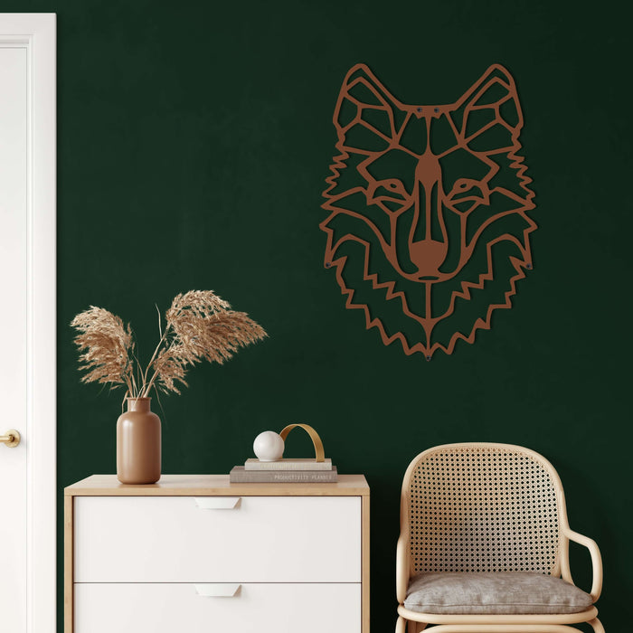 Wolf Head Metal Wall Art - Decor available at Dekadron for $69.90