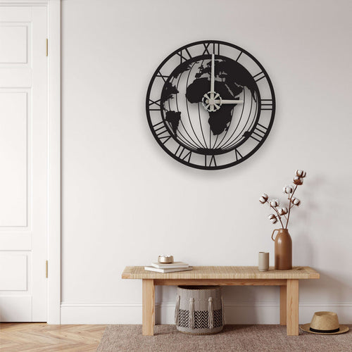 World Map Clock - Wall Clocks available at Dekadron for $69.90