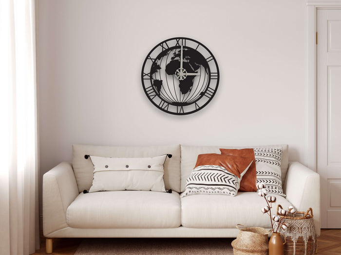 World Map Clock - Wall Clocks available at Dekadron for $69.90