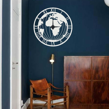 World Map Clock - Wall Clocks available at Dekadron for $74.90