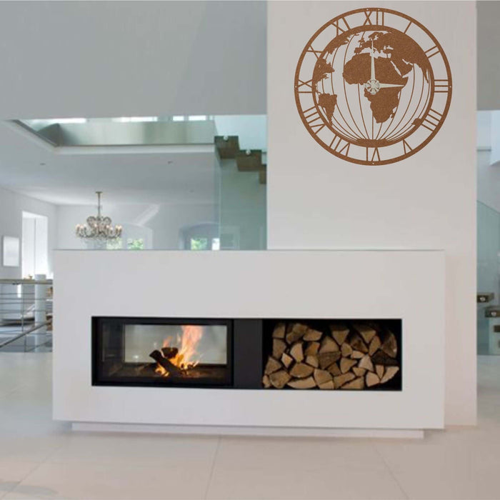 World Map Clock - Wall Clocks available at Dekadron for $74.90