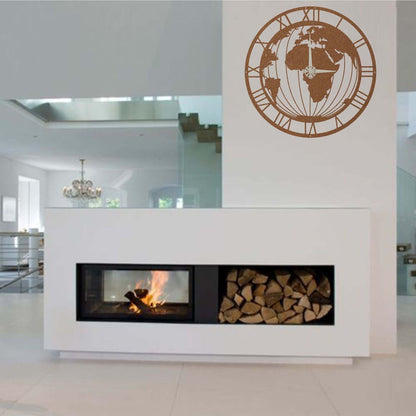 World Map Clock - Wall Clocks available at Dekadron for $74.90